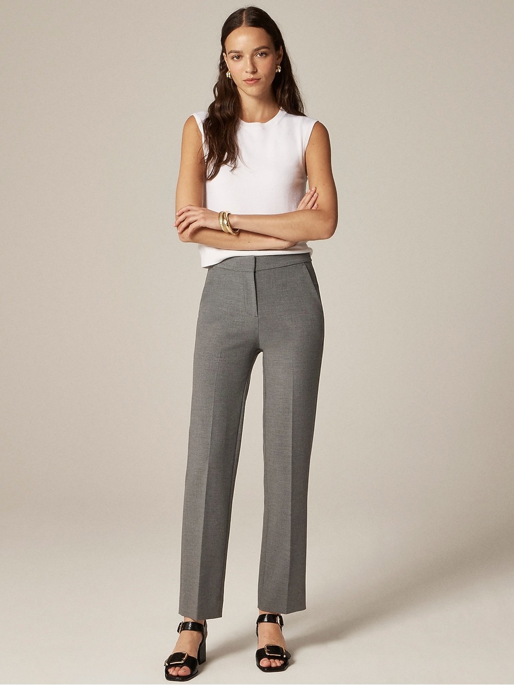 J Crew Kate Pant Carreman Fabric Straight Leg Pant Bundle Size 10
